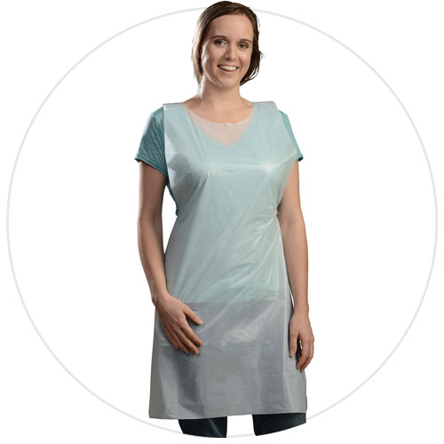 P2846 White Smooth Poly Aprons 
(28&quot; x 46&quot; x .001&quot;) - 
1000(10/100)