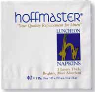 58000B 13x13.5 3-Ply 1/4 Fold White Luncheon Napkin -