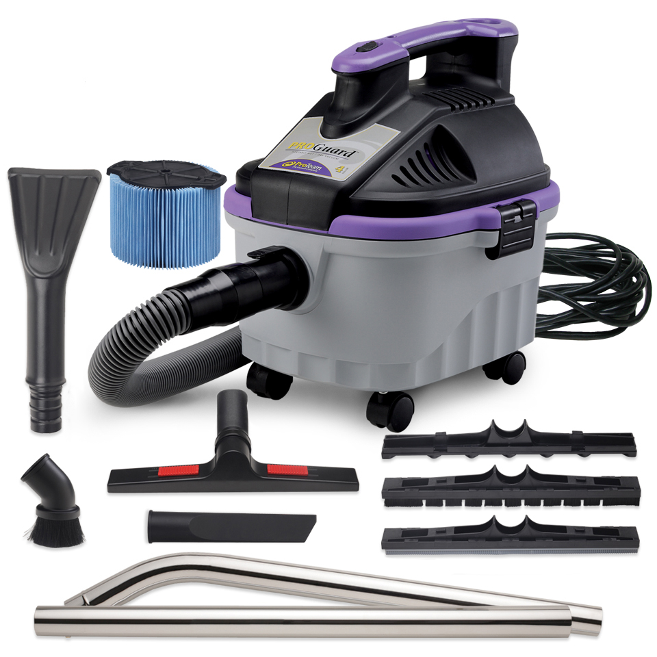 107128 ProGuard 4gal Portable Wet/Dry Vacuum w/ Tool Kit - 1