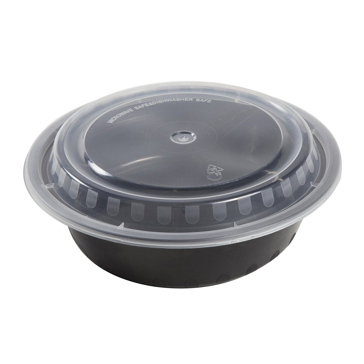 17CPRB16/TGCR16B Black 6&quot;  (16oz) Round Microwavable 