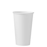 SWHC16PE White 16oz. Insulated  Single Wall Paper Hot Cups - 