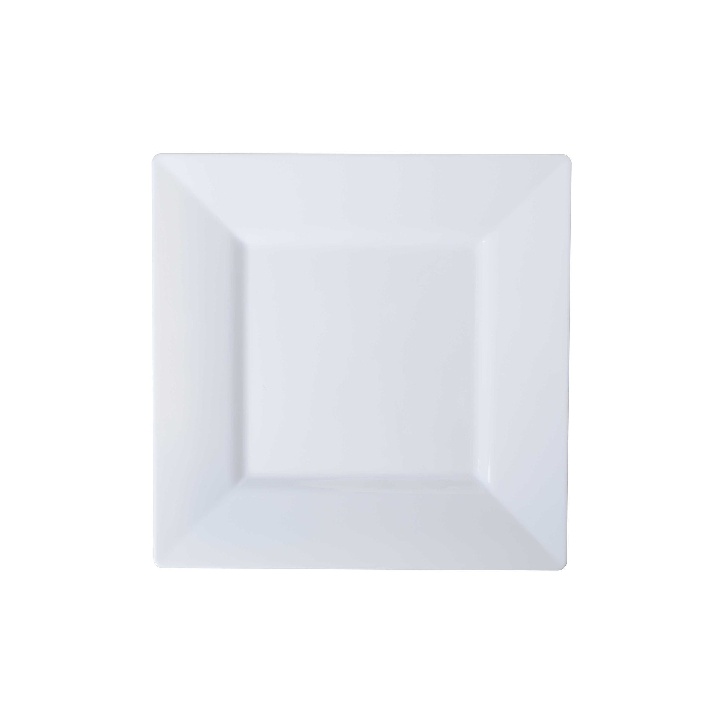 1606-WH Solid Square 6.5&quot; White Plastic Plates -