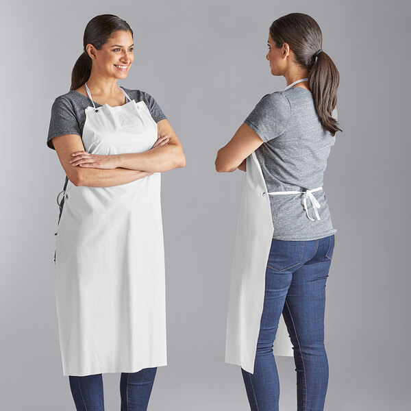 Choice White 40&quot;x26&quot; 8mil.  Vinyl Dishwasher Apron - 1