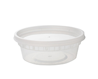 DC8240C 8oz. Heavy Duty Clear 
Round Deli Containers - 240