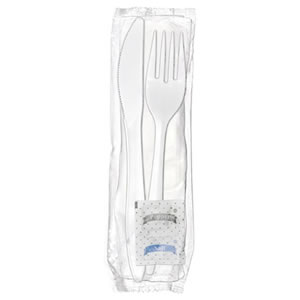 5KP203W02 White Medium Weight Polypropylene Fork, Knife,