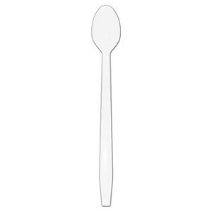 S2303W White Polystyrene Soda Spoon (Bulk) - 1000