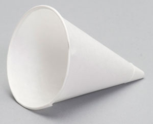 CC45 4.5oz Rolled Rim Paper 
Cone Cup - 5000 (25/200)