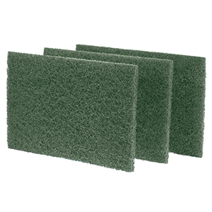 S860/20 6&quot; x 9&quot; Heavy Duty Green Scouring Pads - 60(6/10)