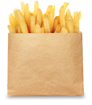 300049 EcoCraft 5.5&quot;x4.5&quot; GR 
French Fry Bags - 1000