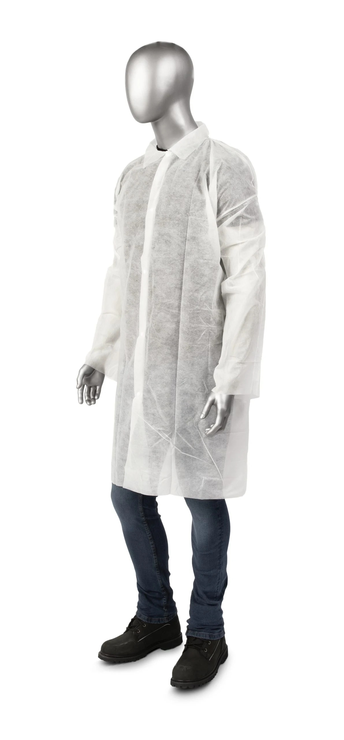 PPLC2X XX-Large White Polypro  Open Wrist No Pockets Labcoats 