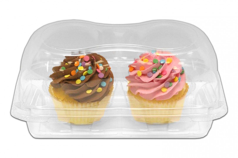 IP202 Jumbo 2-Count Clear Cupcake Containers - 220