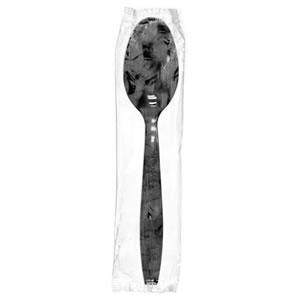 S2601FB Black Individually Wrapped PS Spoons - 1000