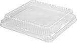 321LDL-100 Clear Plastic Low Dome Lid f/ 1/2 Pan - 100