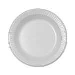 10PWCR Concord 10.25&quot; White Unlamanated Foam Plates - 500