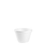 6SJ12 White 6 oz. Squat Foam Containers - 1000(20/50)