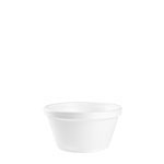 8SJ20 White 8 oz. Squat Foam Containers - 1000(20/50)