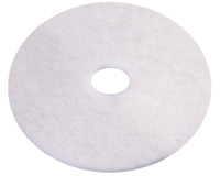 401219 19&quot; White Polishing Pads - 5