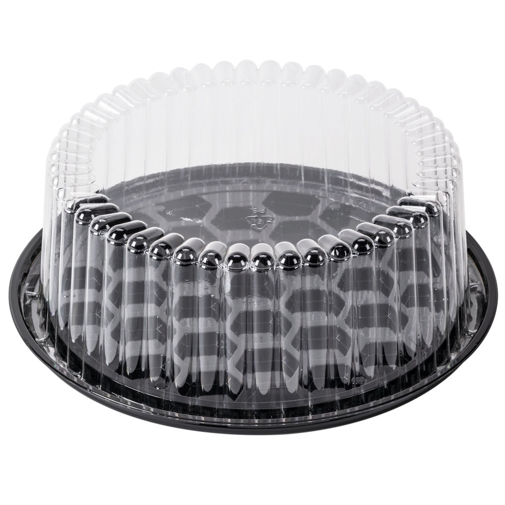 G22-1 Black 8&quot; Shallow Cake
Base With Dome Lid - 160