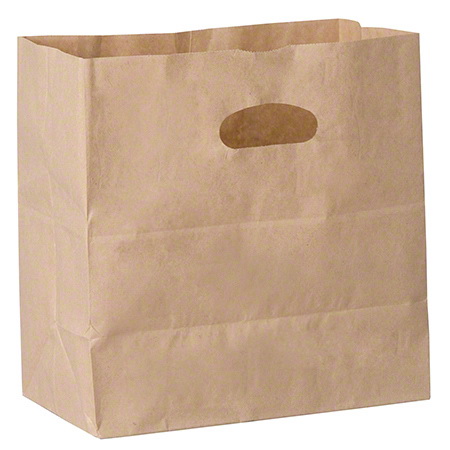 84245 Kraft 11&quot;x6&quot;x11&quot; Die Cut Brown Bags - 500