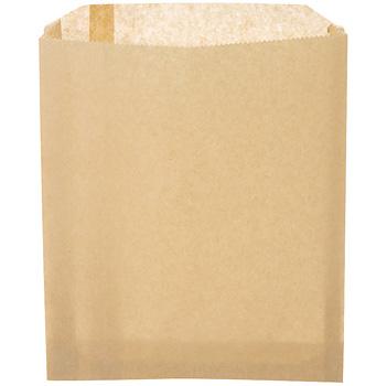 300100 Natural 6.5&quot; x 1&quot; x 8&quot;  Kraft Sandwich Bag - 2000