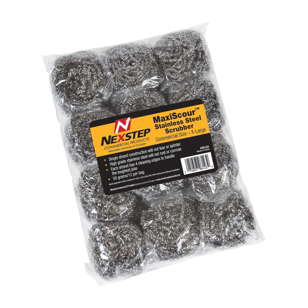 96142-M/SC-SSP200 Maxi
Scour Large Stainless
Steel Sponges - 72(6pk/12ea)