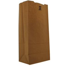 25#/71025 Natural 8.25&quot; x 
5.25&quot; 18&quot; Extra Heavy Duty 
Grocery Bags - 400