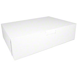 1085 White 20.5&quot;x14.5&quot;x5&quot; Cake Box - 1/2 Sheet - 50