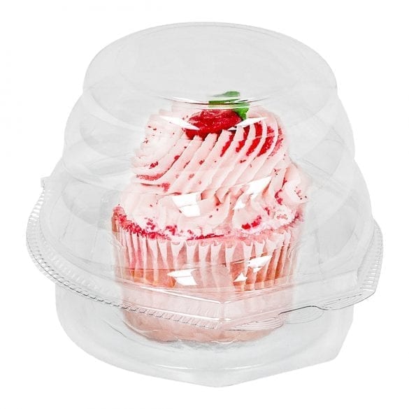 IP101 Clear Hinged Single
Jumbo Cupcake Containers - 270