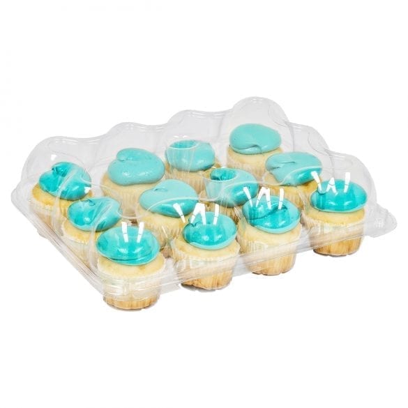 IP412/43312CUPC Clear 12ct.  PET Cupcake/Muffin Hinged 