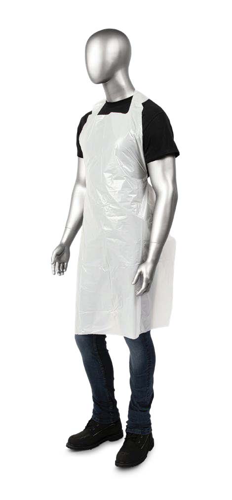P2846 White Smooth Poly Aprons (28" x 46" x .001") -